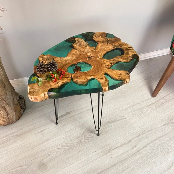 My take on a epoxy resin coffee table. First table I made myself. :  r/woodworking