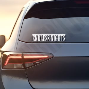 Calcomanía de vinilo Endless Nights / Coche de drift JDM