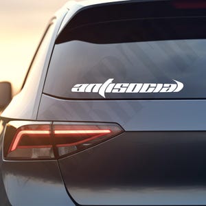 Banner antisocial del Y2K / Construcción JDM / Auto personalizado