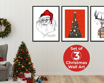 Christmas Wall Decor | Christmas Printable Home Decor | Christmas Decorations | Christmas Wall Art Print