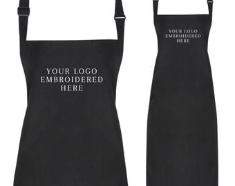 Embroidered Salon Apron: Personalised Workwear, Waterproof & Bleach Resistant Apron with Adjustable Neck Ties.
