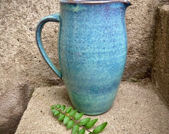 Ceramic turquoise pitcher 1 liter