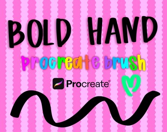 Bold Hand Procreate Brush, Digital Lettering Procreate Brushes (Digital Download)