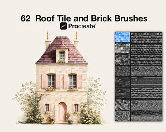 62 Procreate Roof Tile and Brick Brushes