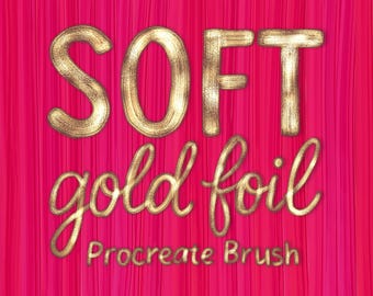 Gold Foil Painterly Brush for Procreate | Hand Lettering (Instant Download)