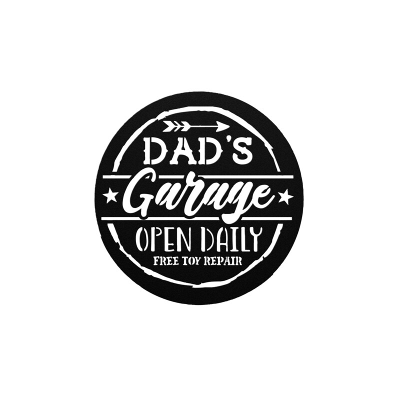 Dad's Garage Metal Wall Art Car Custom Sign Garage Monogram Wall ...