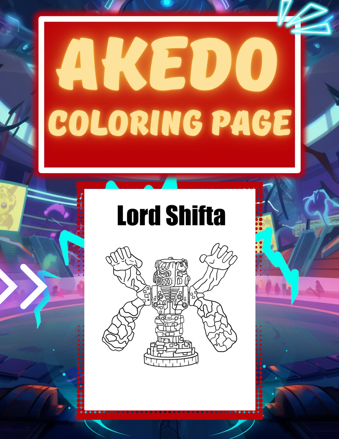Lord Shifta Akedo Coloring Page - Etsy
