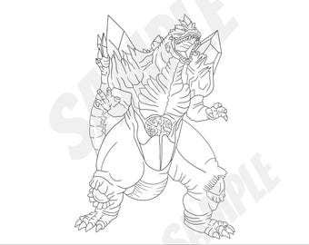 Godzilla Coloring Book | Color All Monsters! | 30 Coloring Pages - Etsy UK