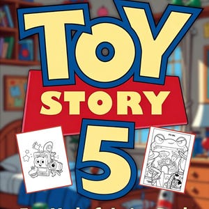 Toy Story 5 målarbok skapad av fans | 30 sidor | Direkt digital nedladdning | Målarbilder