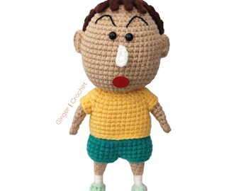DIGITAL Crayon Shin Chan Bo Suzuki Crochet Pattern