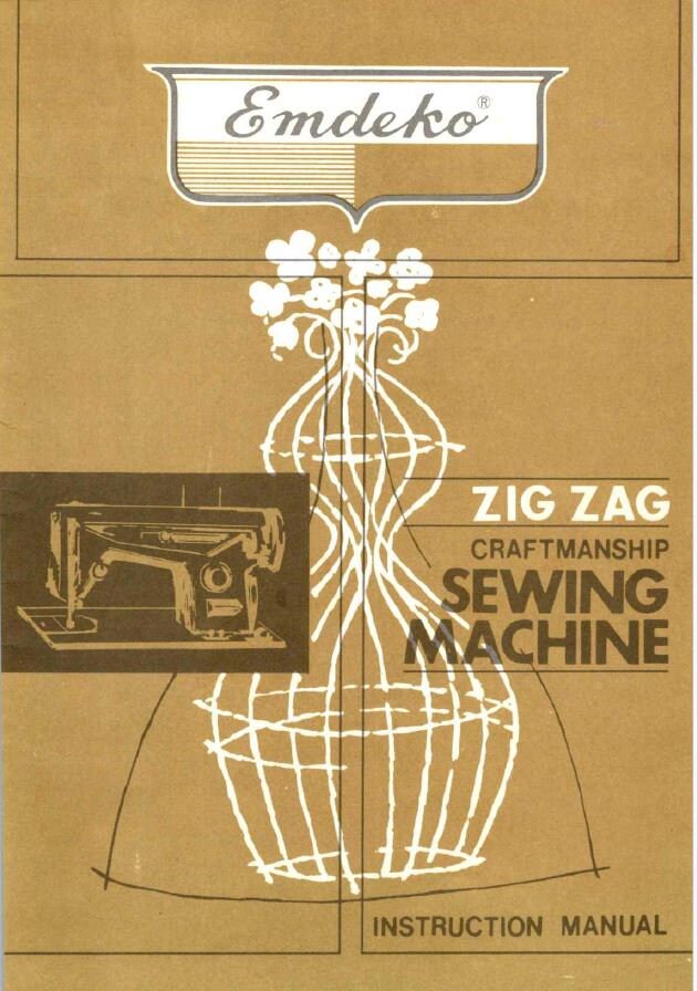 Emdeko Zig Zag Craftmanship Sewing Machine Instruction Owner's