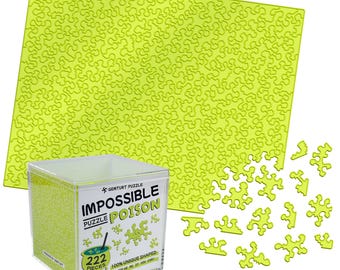 Rompecabezas Imposible: Acrílico transparente verde, 222 piezas únicas