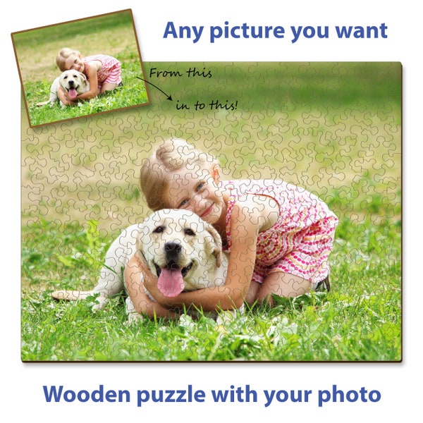 Personalized Wooden Jigsaw Puzzle Challenging, High Quality With Gemturt's Unique Line-cut - The Perfect Gift For Any Occasion