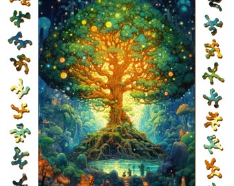 Spiritful Sentinel Unique Wooden Puzzle by Gemturt | Clever Cut, Sizes for All Ages | Fun Family Activity, Handcrafted Art Gift