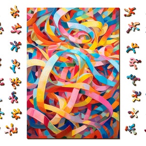 Ribbons - Gemturt Jigsaw Puzzle for Adults | Premium wooden puzzle Unique Line-Cut 400 pieces | Difficult puzzle