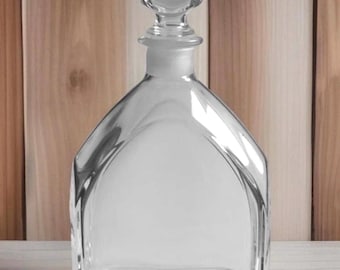 Luigi Bormioli Strauss Light & Music Italian Crystal Whiskey Liquor Decanter 10"