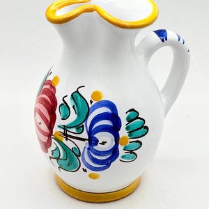 Modra Majolica Miniature Pitcher 4 Inch Slovak Folk Art Creamer