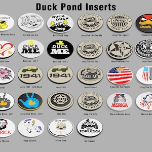 Jeep Duck Pond additional Inserts - Jeep Wrangler Gladiator. JL JLU JK