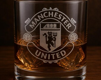 Conjunto de 2 copos de whisky do Manchester United