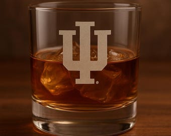 Conjunto de 2 copos de uísque da Universidade de Indiana