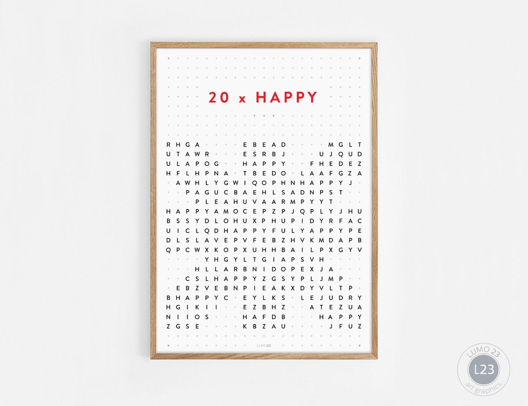 Happy Print Crossword Puzzle Poster Printable Happy Wall Art Etsy Happy Print Crossword Puzzle Poster Printable Happy Wall Art Etsy