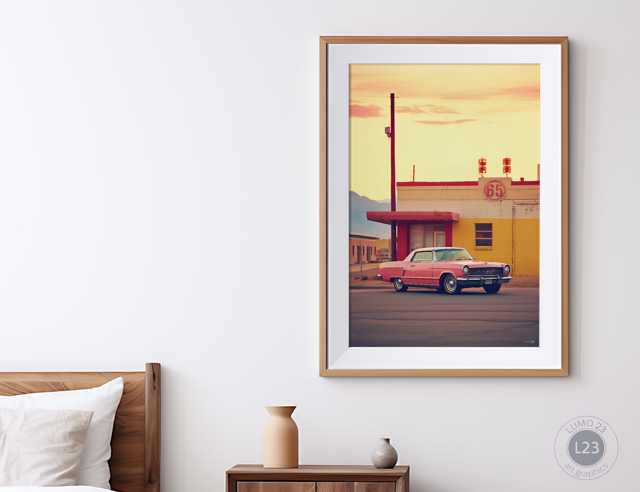 Vintage Auto Road Trip Poster Classic Auto Adventure Art Digital ...