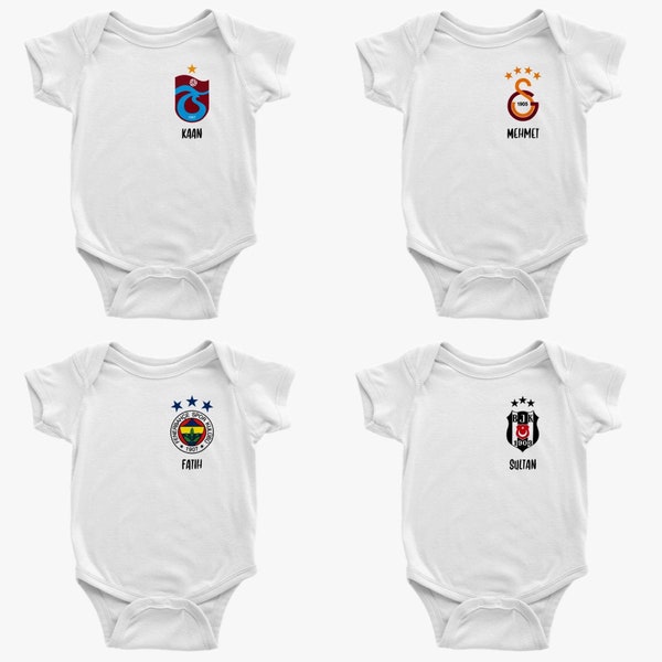 personalisierter Baby-Strampler mit Mannschaftslogo