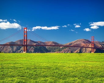 Golden Gate Bridge Art Print | San Francisco Photography, Crissy Field View