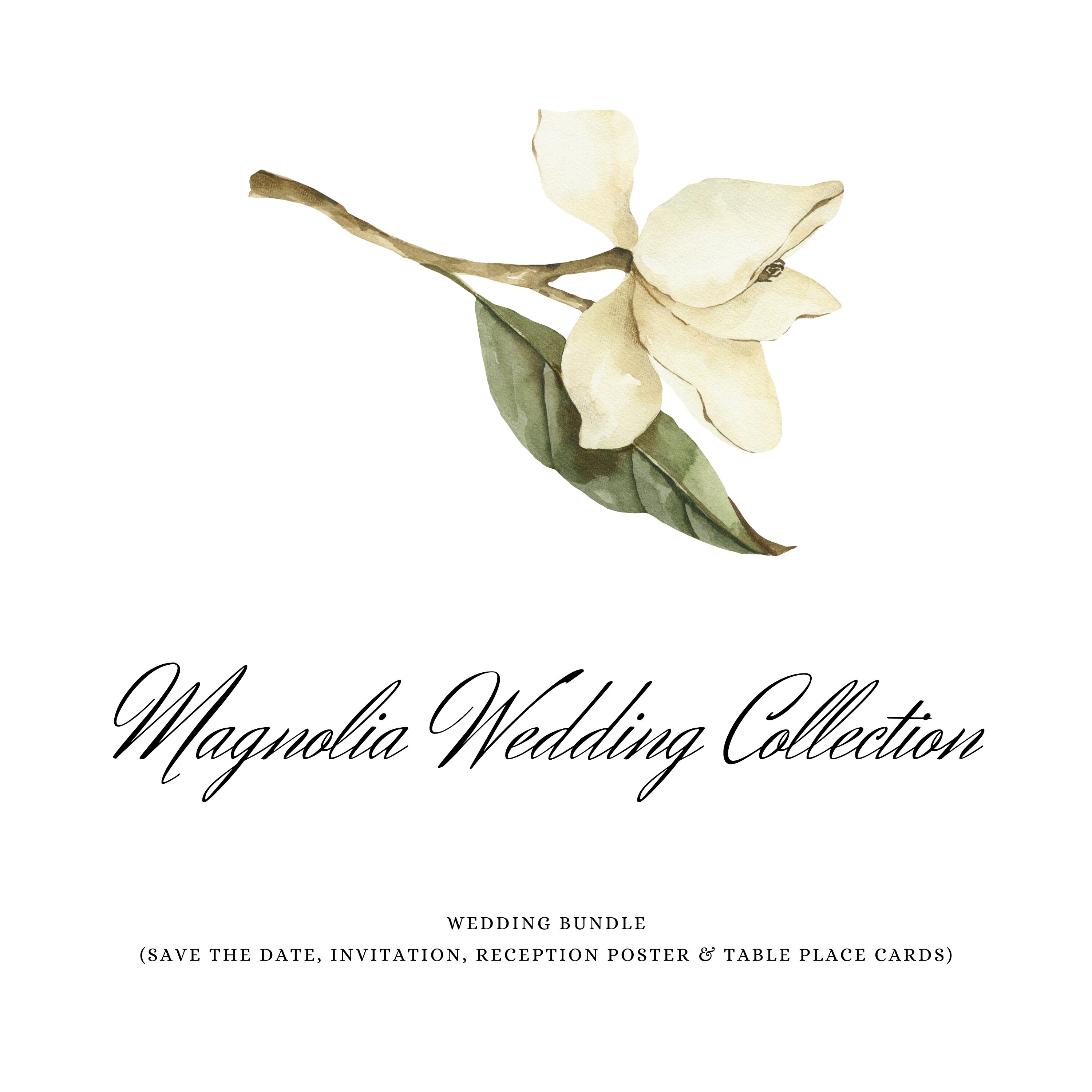 Magnolia Collection Printable Wedding Bundle - Etsy