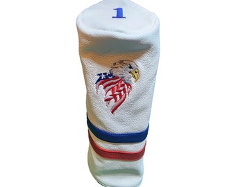 Amerikanische Flagge Adler Leder Barrell Headcover