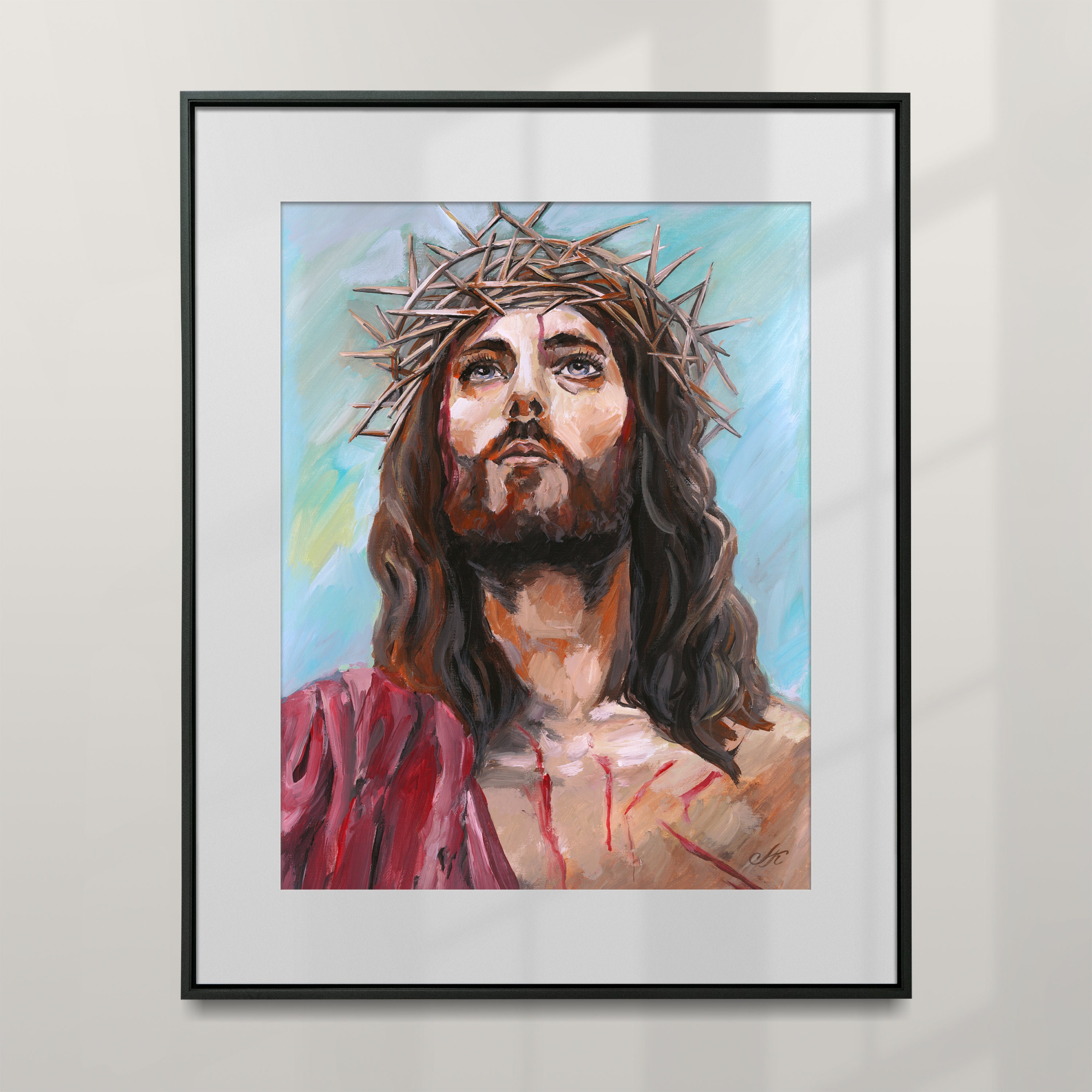Realistic Jesus Christ Image Printable Original Jesus Wall Decor From ...