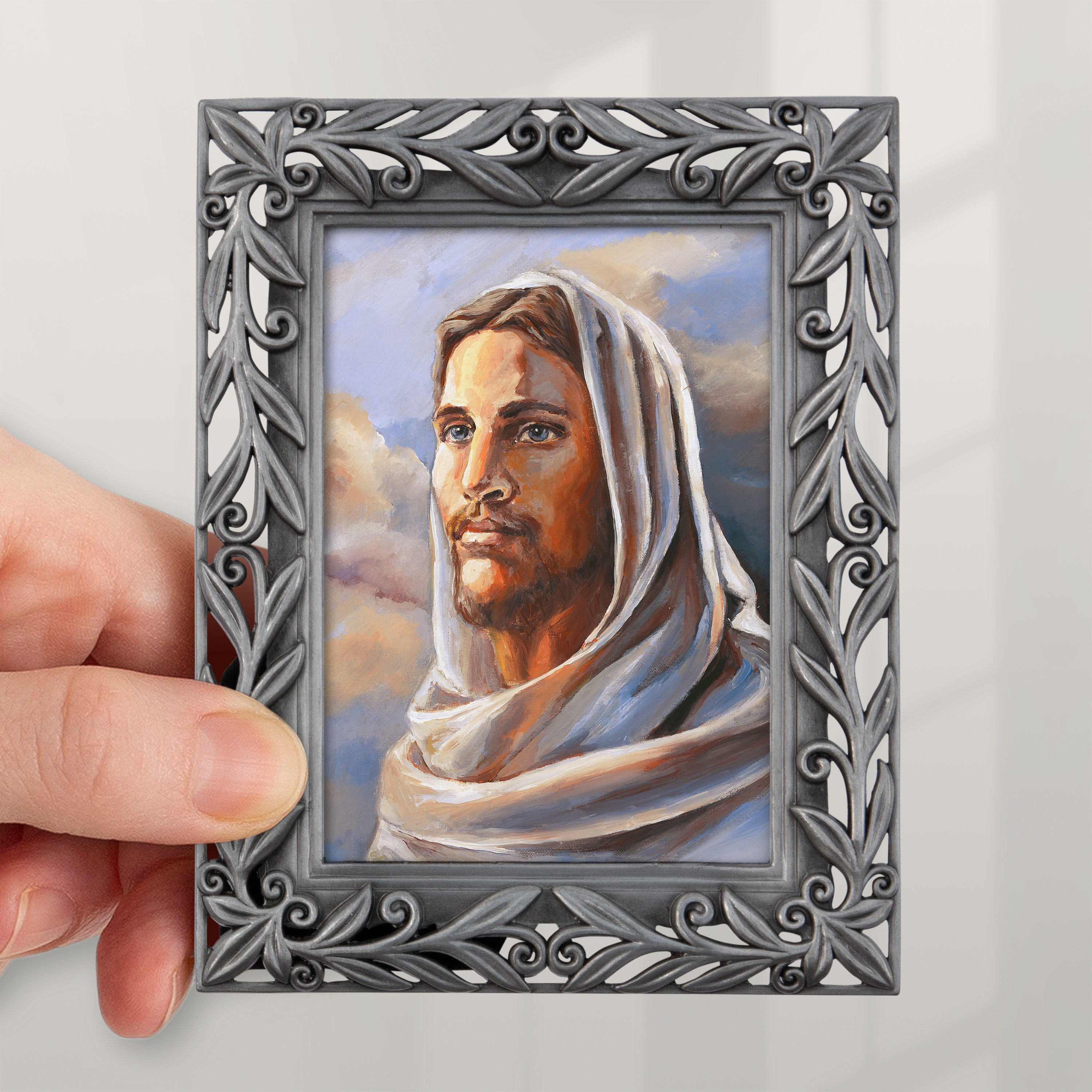 Realistic Jesus Christ Print With Frame Original Jesus Wall Decor From ...