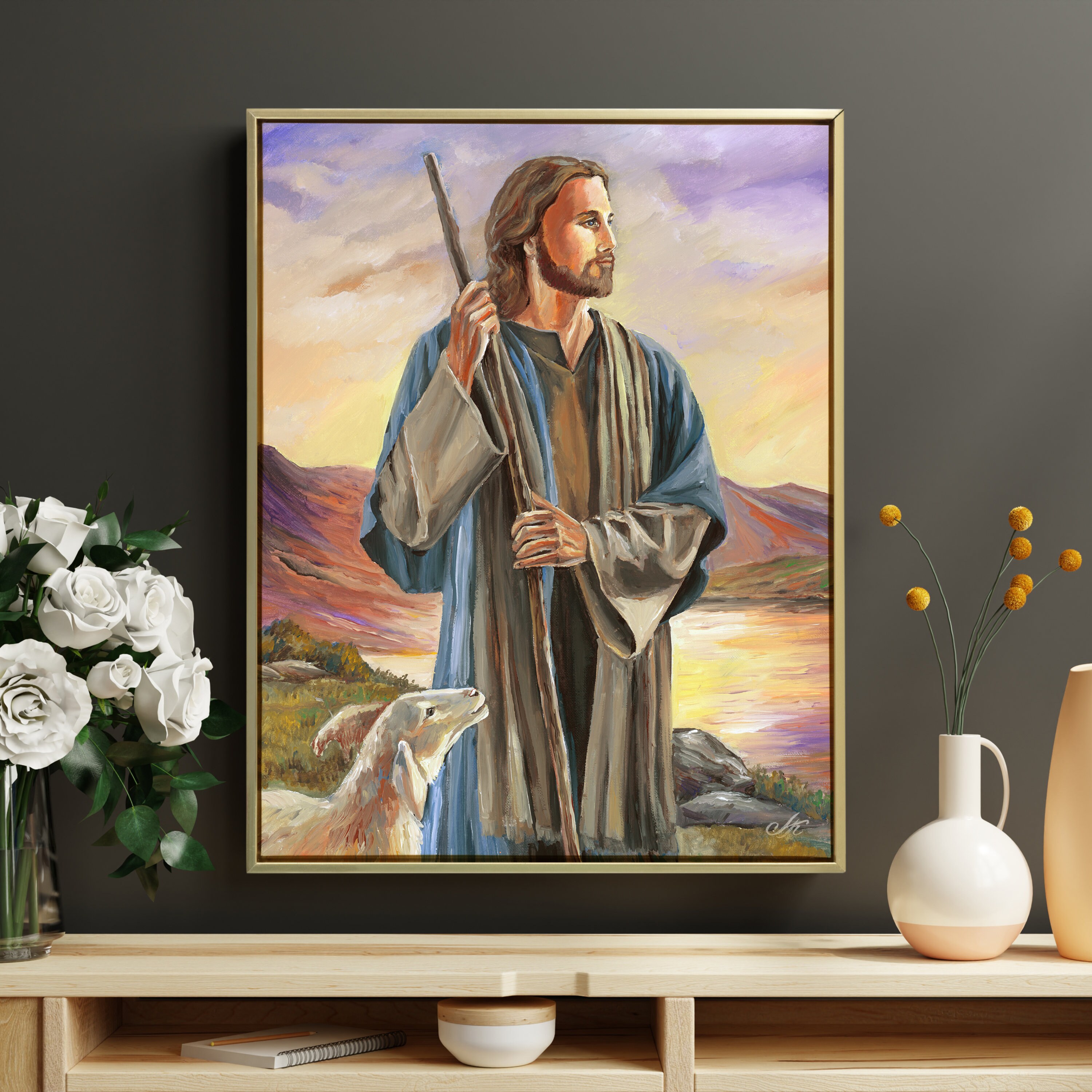 Realistic Jesus Christ Acrylic Painting on Canvas Original Jesus Wall ...