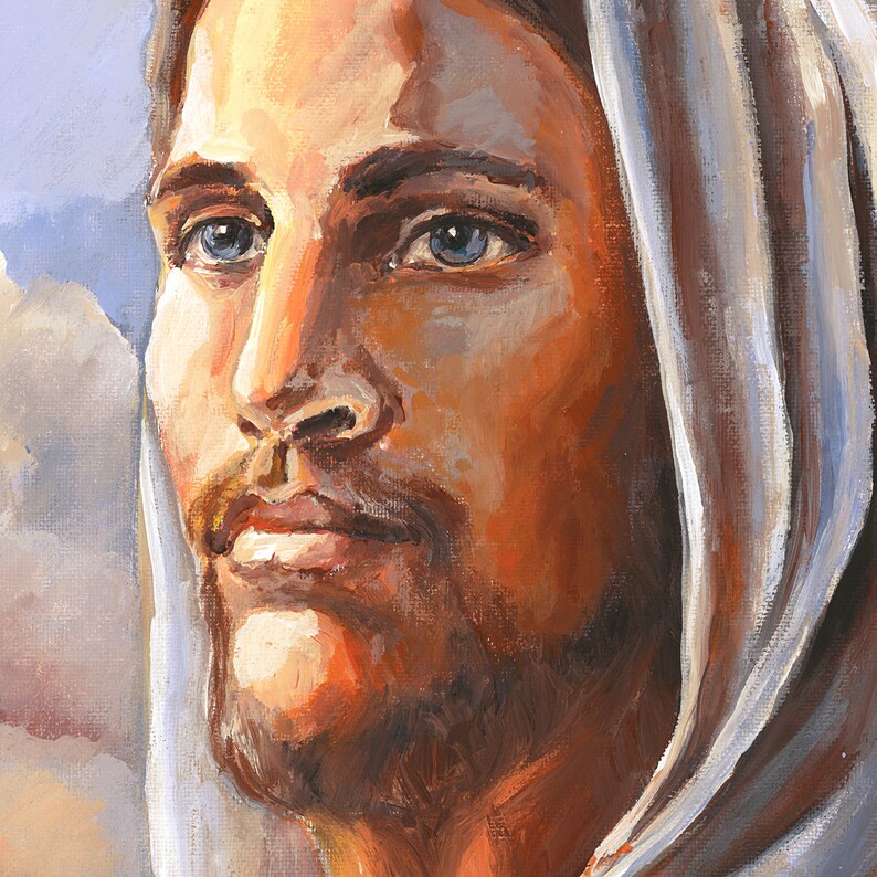 Jesus Christ Original Painting on Canvas Jesus Acrylic Etsy