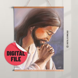 Realistic Jesus Christ Image Printable Original Jesus Wall Decor From ...