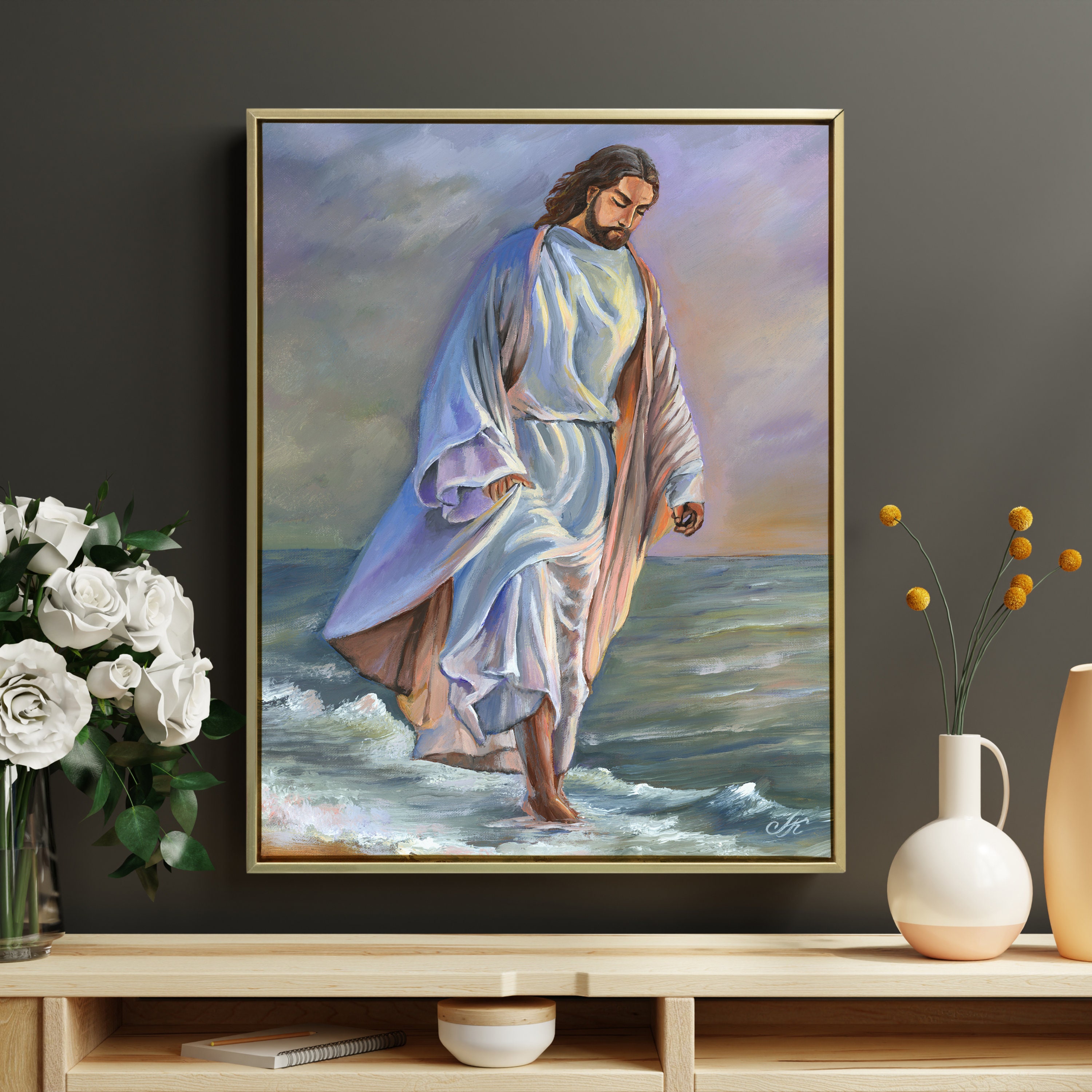 Realistic Jesus Christ Acrylic Painting on Canvas Original Jesus Wall ...