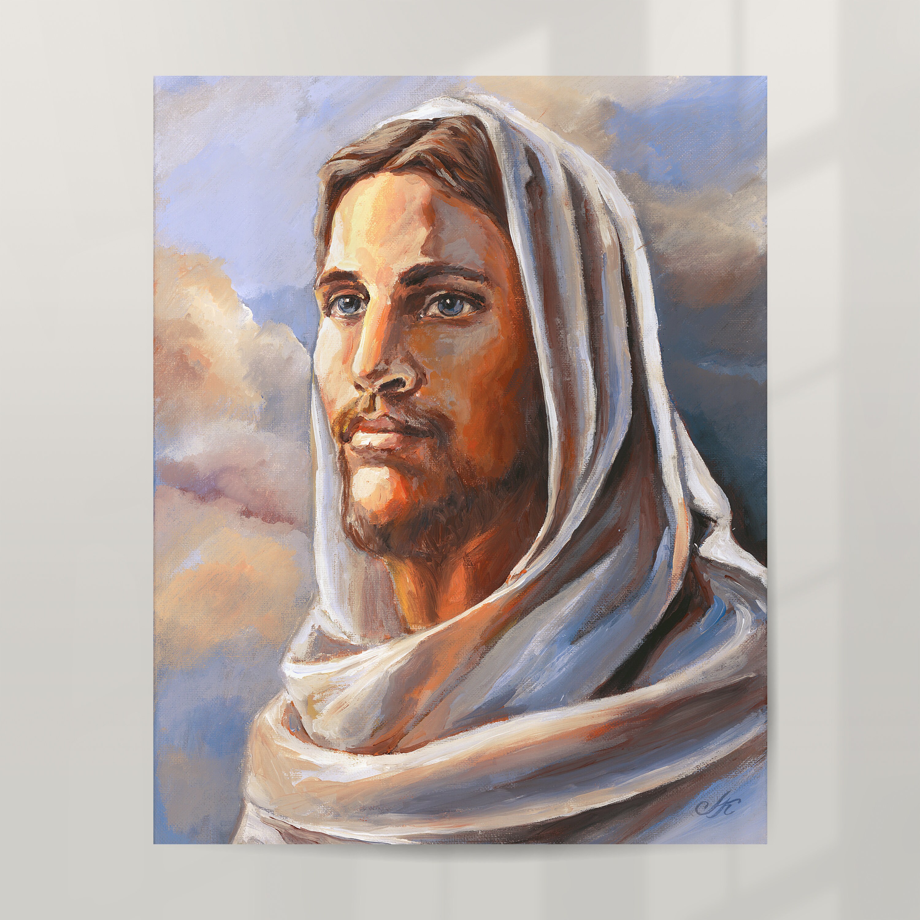 Realistic Jesus Christ Image Printable Original Jesus Wall Decor From ...