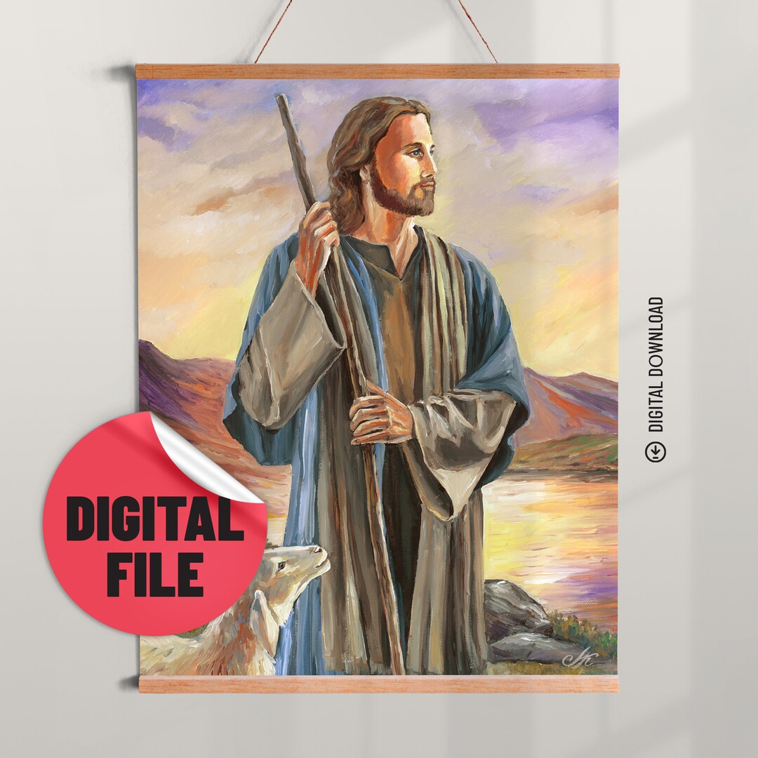 Realistic Jesus Christ Image Printable Original Jesus Wall Decor From ...