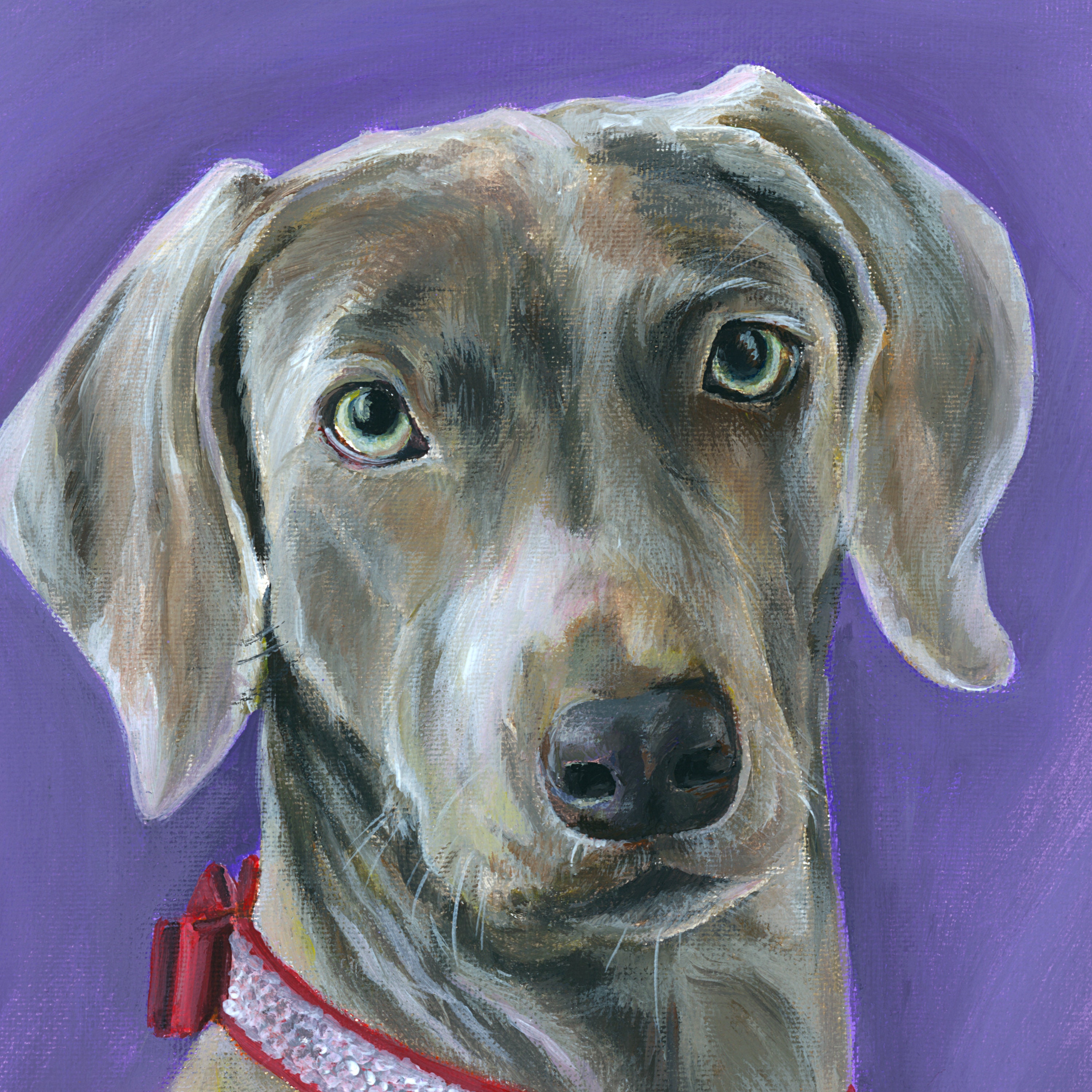 Custom Dog Original Painting on Canvas Realistic Dog Acrylic Painting ...