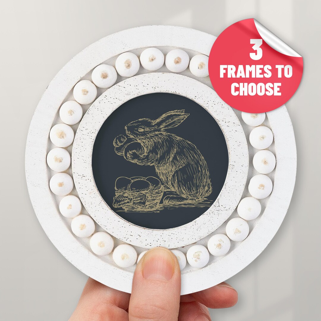 Comic Book Style Frame Rabbit Vintage Rabbit Print With Frame Bunny Sketch Picture Room Decor Rabbit ...