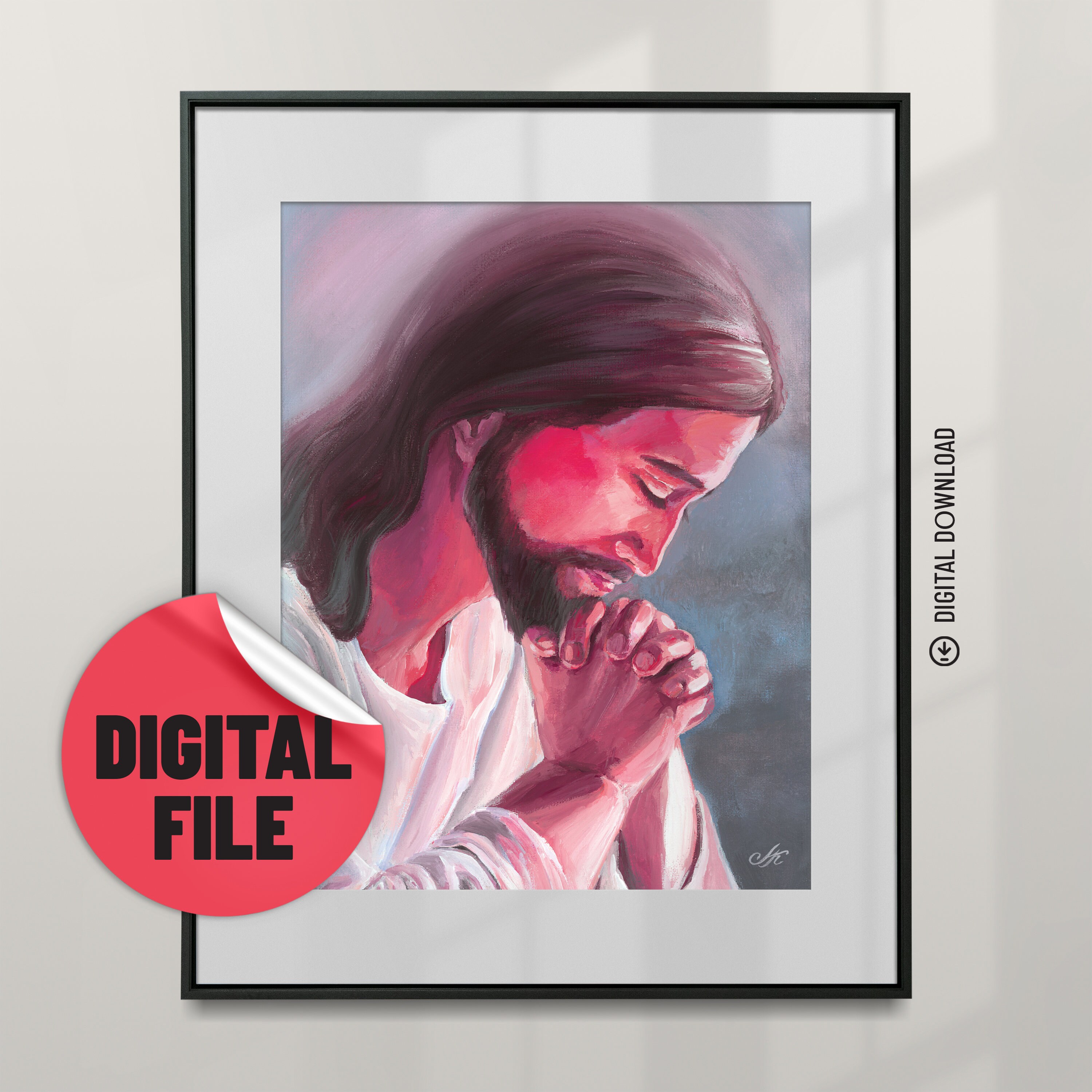 Colorful Jesus Christ Picture Printable Art Jesus Room Decor From ...