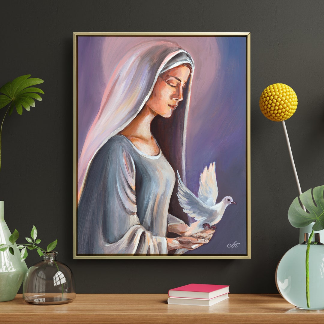 Ameri Vintage♡Mary Painting Flare Skirt : Virgin Mary Blessed