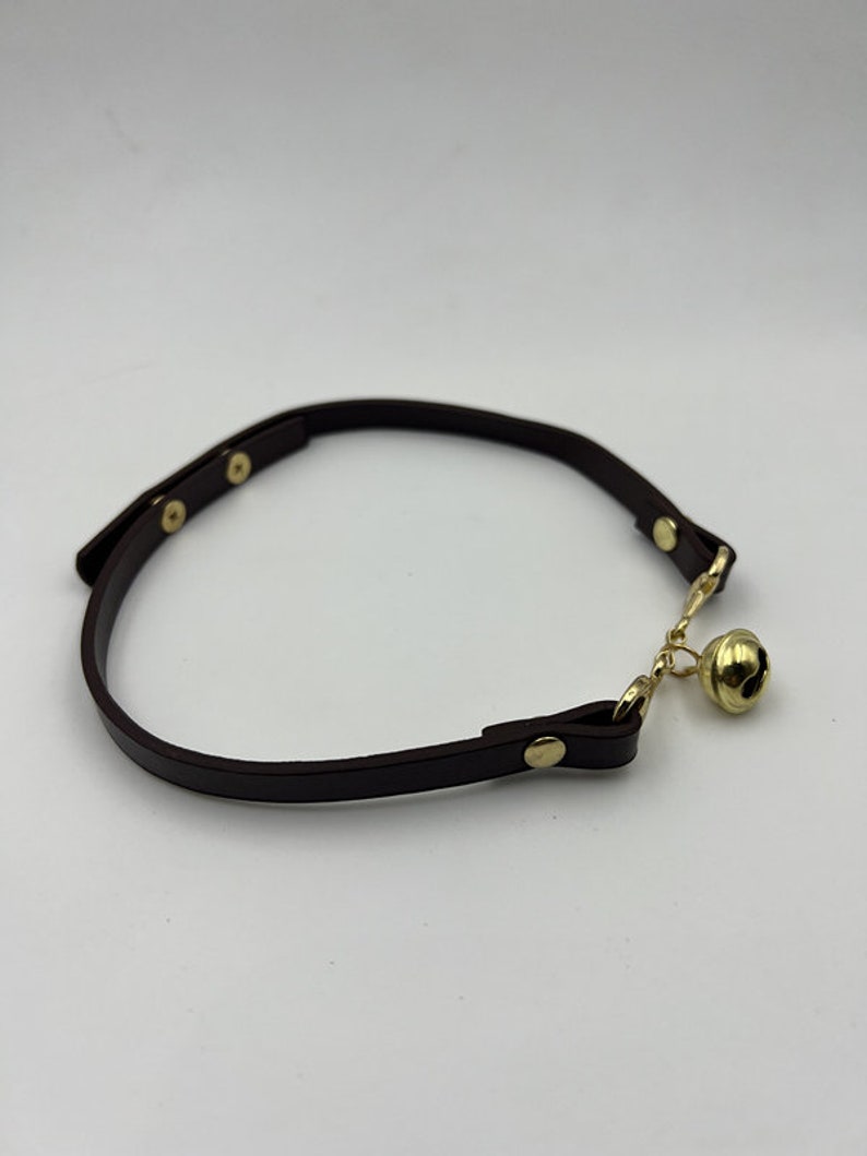 Handgjord gotisk läderklocka: Halsband i mörk stil bild 3