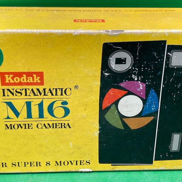 8Kodak "Instamatic" M116 Movie Camera for Super 8 Movies W/Electric Eye