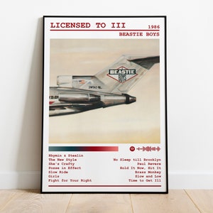 Beastie Boys Poster Print | Licensed To III Poster | Music Poster | Album Cover Poster | Wall Decor | Music Gift | Room Decor