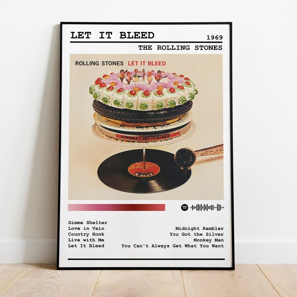 The Rolling Stones Poster Print | Let It Bleed Poster | Music Poster | Album Cover Poster | Wall Decor | Music Gift | Room Decor