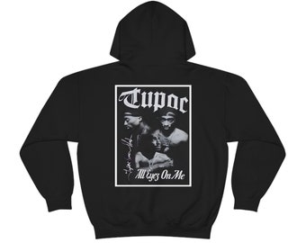 Tupac Hoodie | All Eyez On Me Hoodie | 2PAC Schwarz Hoodie | Tupac Geschenk | Musik Geschenk