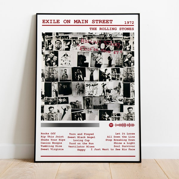 The Rolling Stones Poster Print | Exile On Main Street Poster | Music Poster | Album Cover Poster | Wall Decor | Music Gift | Room Decor