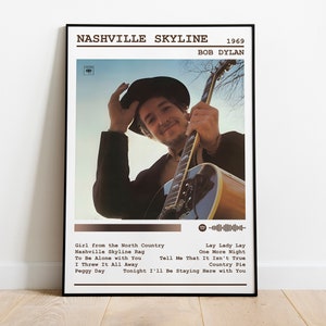 Bob Dylan Poster Print | Nashville Skyline Poster | Music Poster | Album Cover Poster | Wall Decor | Music Gift | Room Decor