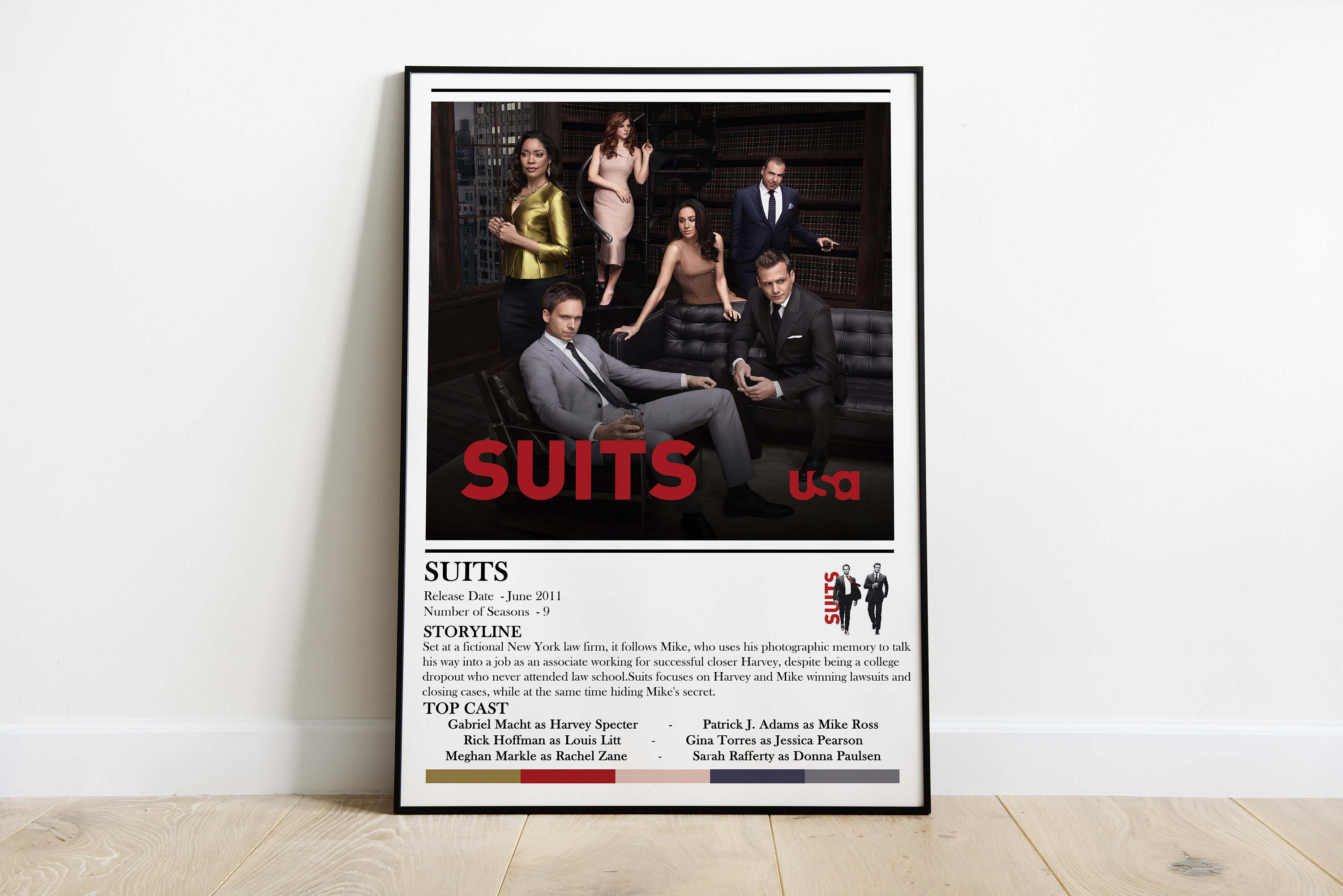 Louis Litt from Suits Watercolor Portrait Poster by Design